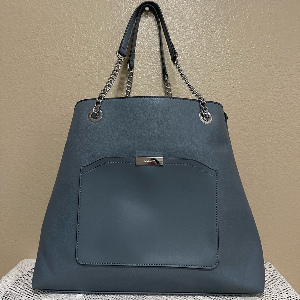 Sold - Nine West Canbury Carryall Slate One Size Blue Gray in color.